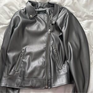 Torrid faux-leather moto jacket in silver